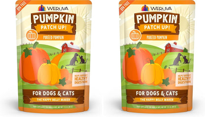 Weruva Pumpkin Patch Up!, Pumpkin Puree Pet Food Supplement for Dogs & Cats, 2.80Oz Pouch (Pack of 12)11