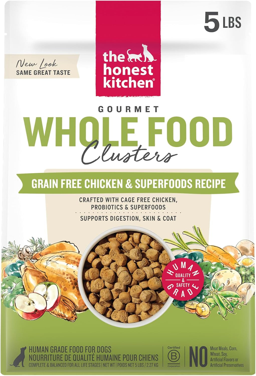 the-honest-kitchen-grain-free-beef-superfoods-whole-food-clusters-human-grade-dry-dog-food-vet-crafted-nutritional-support-for-skin-coat-digestion-overall-wellness-5-lb-bag