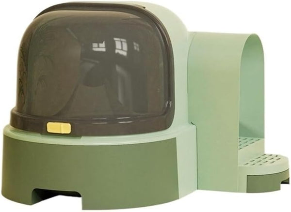 Pet Supplies, Extra Large Enclosed Cat Litter Box with Scoop, Splash-Proof Drawer Design(Brown)8
