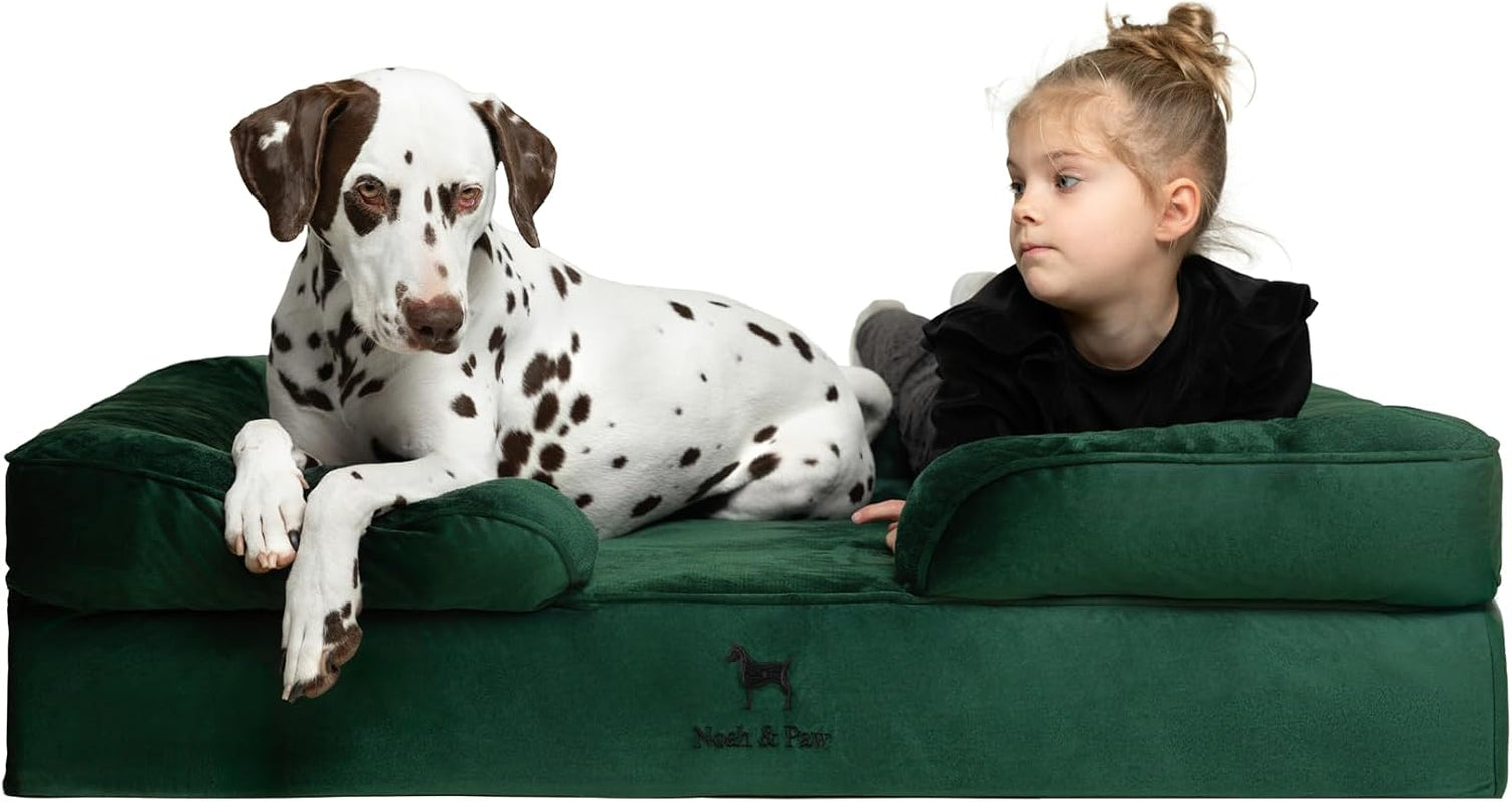 noah-paw-large-dog-bed-35x25x11-inch-orthopedic-dog-beds-eggshell-memory-foam-infused-with-cooling-gel-inner-cover-water-resistant-machine-washable-faux-leather