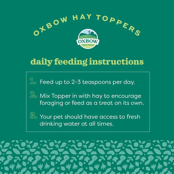 Oxbow Hay Topper, Rabbit & Guinea Pig Treats, Hay Mixer, Garden Blend, 2 Oz | Foraging Hay Topper with Kale, Bell Pepper & Basil Sprinkles for Rabbits, Guinea Pigs & Chinchillas, Adds Variety to Hay4
