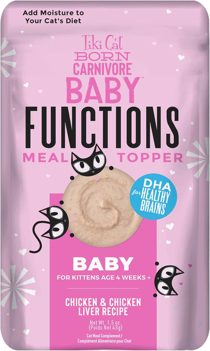 Tiki Cat Baby Thrive, Chicken & Chicken Liver Mousse, 5.6 Oz. Pouch (20 Individual Servings)9