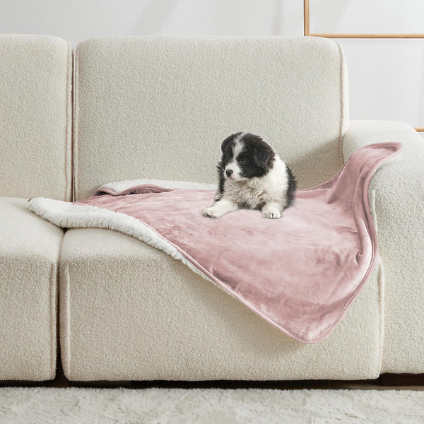 Waterproof Blanket for Bed Couch Sofa, Soft Liquid Pee Proof Pet Blanket for Dog Puppy Cat, Reversible Sherpa Fleece Furniture Protector (Dark Purple, 50X60 Inches)21