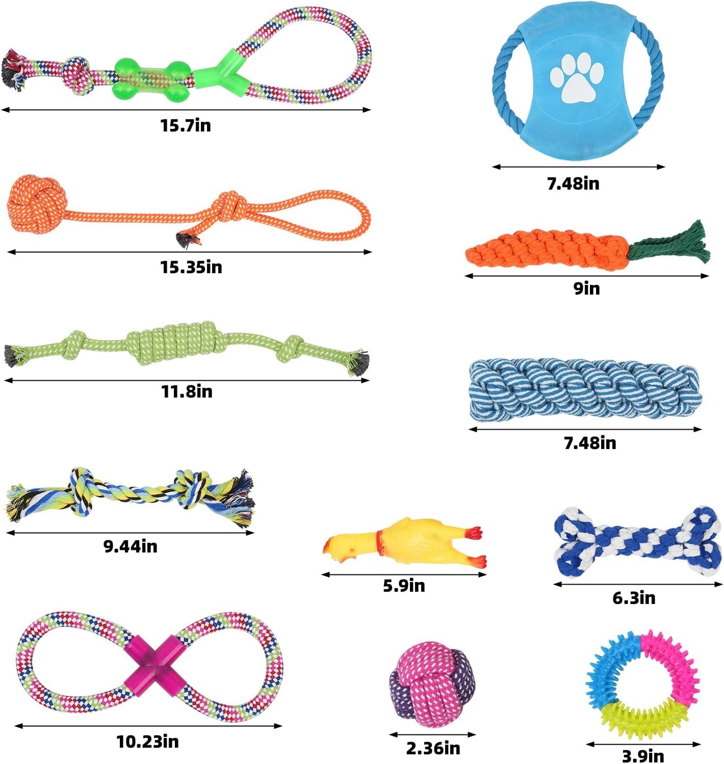 dog-teething-chew-toys-12-pack-small-medium-breed-puppy-toy-variety-dogs-rope-chew-toys-bundle-for-boredom-pet-interactive-squeaky-toys-indestructible-cotton-puppy-teething-chew-tug-toys