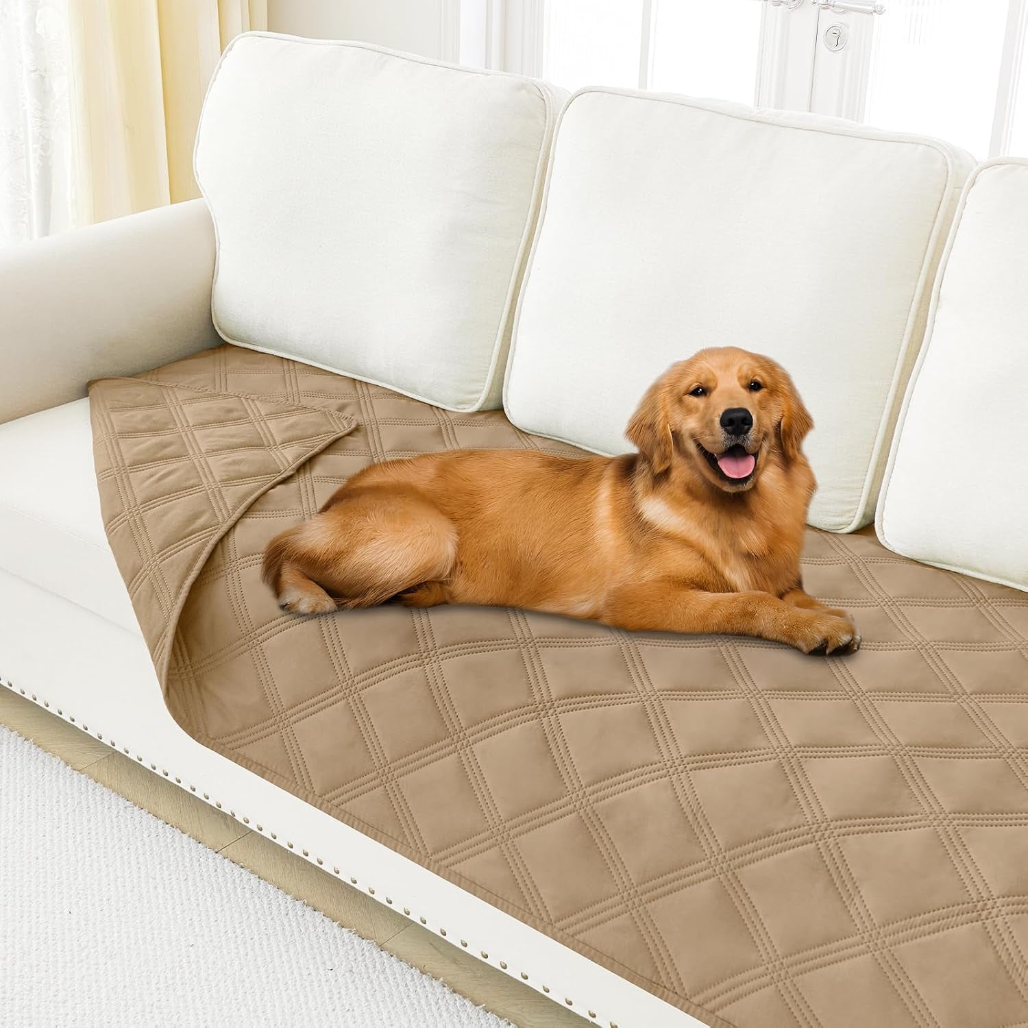 smiry-waterproof-dog-bed-cover-reversible-pet-blanket-for-sofa-couch-soft-washable-dog-blanket-leakproof-couch-cover-for-dogs-cats-furniture-protection-52x82-grey-dark-grey