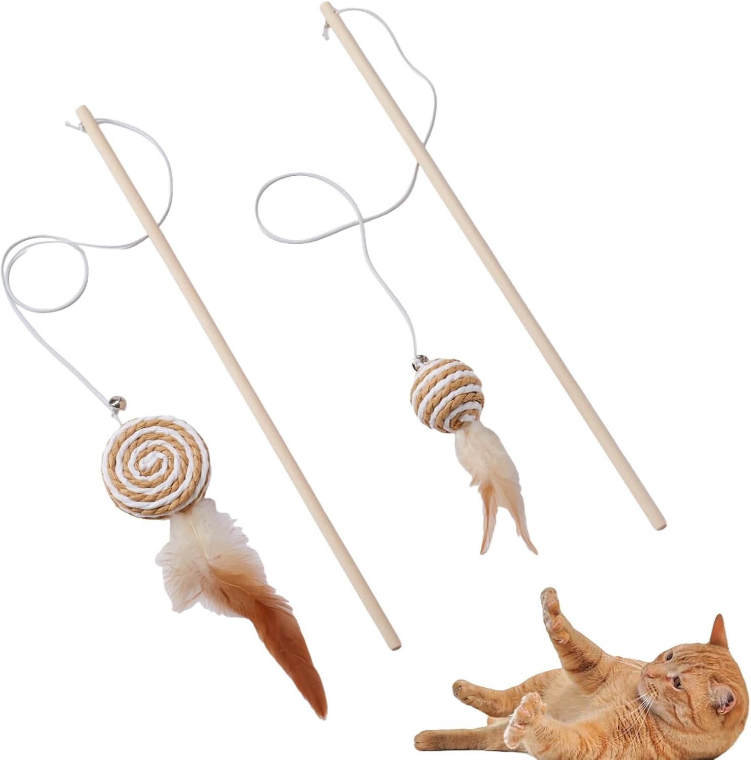 nowfresh-cat-wand-toy-set-2-pcs-interactive-cat-teaser-wands-with-cute-bee-mouse-designs-equipped-with-bells-and-streamers-to-captivate-your-cat-s-attention