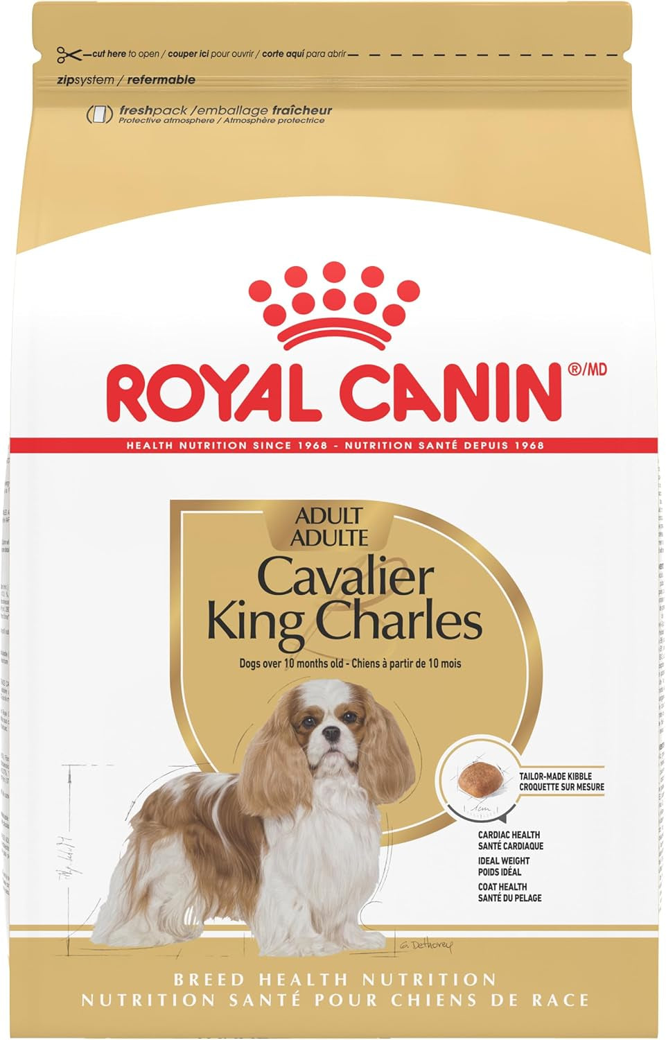royal-canin-breed-health-nutrition-cavalier-king-charles-spaniel-adult-dry-dog-food-10-lb-bag-specialized-kibble-shape-supports-heart-health-formulated-for-breed-specific-needs-10-lb-resealable-bag