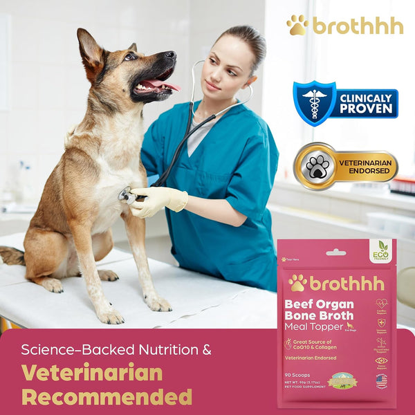 Beef Organ Bone Broth Meal Topper for Dogs - 100% Grass Fed - by Brothhh | Veterinarian Approved, Non-Gmo, No Fillers, Supports Immunity, Joint & Heart Health, Vision & Vitality7