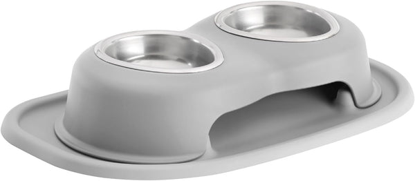 Weathertech Double High Pet Feeding System - Elevated Dog/Cat Bowls - 8 Inch High Dark Grey (DHC3208DGDG)24