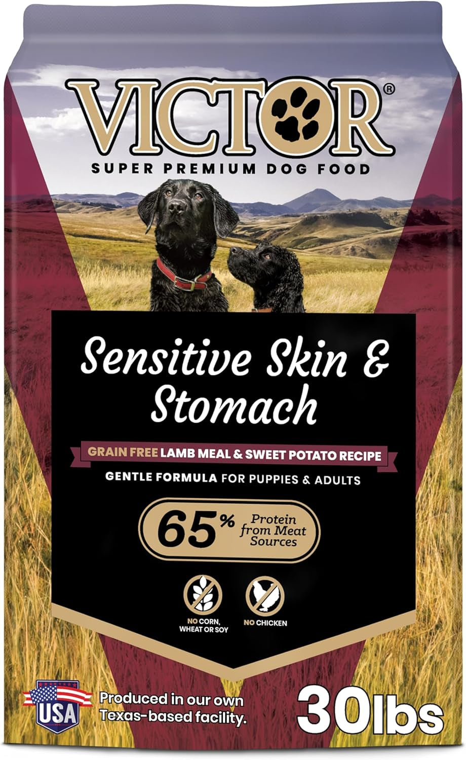 victor-super-premium-dog-food-sensitive-skin-and-stomach-salmon-meal-brown-rice-recipe-dry-kibble-gluten-free-no-chicken-ideal-for-dogs-with-allergies-adult-and-puppy-food-5-lb
