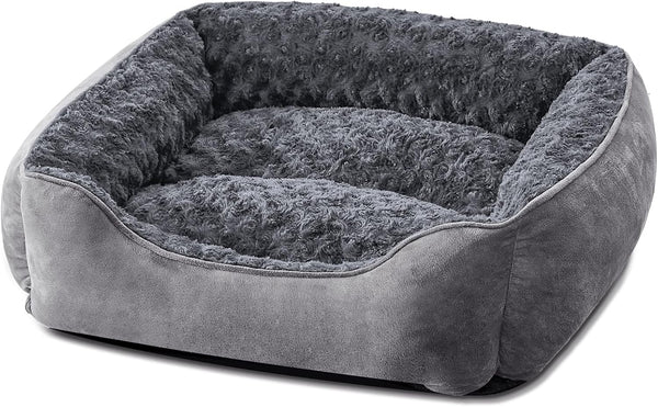 JOEJOY Rectangle Dog Bed for Large Medium Small Dogs - Washable Orthopedic Sofa Bed, Soft Breathable Puppy & Pet Cuddler, Durable Calming Dog Bed with Anti-Slip Bottom, Multiple Sizes, Beige20