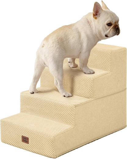 EHEYCIGA Dog Stairs for Bed 18" H, Dog 4-Steps for High Bed, Olive Green | Pet Steps for Small Dogs and Cats, Non-Slip Balanced Pet Ramp Indoor39