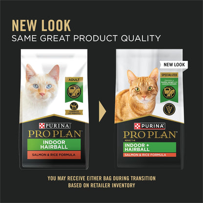 Purina Pro Plan Hairball Management, Indoor Cat Food, Salmon and Rice Formula - 7 Lb. Bag2