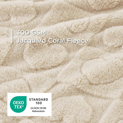 Bedsure Dog Blanket for Small Dogs Puppy Cats with Soft Fleece 25X35 White | 300GSM Fuzzy Jacquard Doggy Kitten Blanket Washable for Crate Cage, Pet Bed, Indoor Cats, Puppy Essentials, Cute Dog Gift2