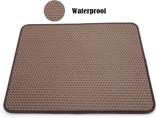 XKMT- Animal Pet Supplies Cats Litter & Housebreaking 75X58 Brown Cat Litter Mat Double Layer Pad Trapper Folding Pad EVA Foam Rubber6