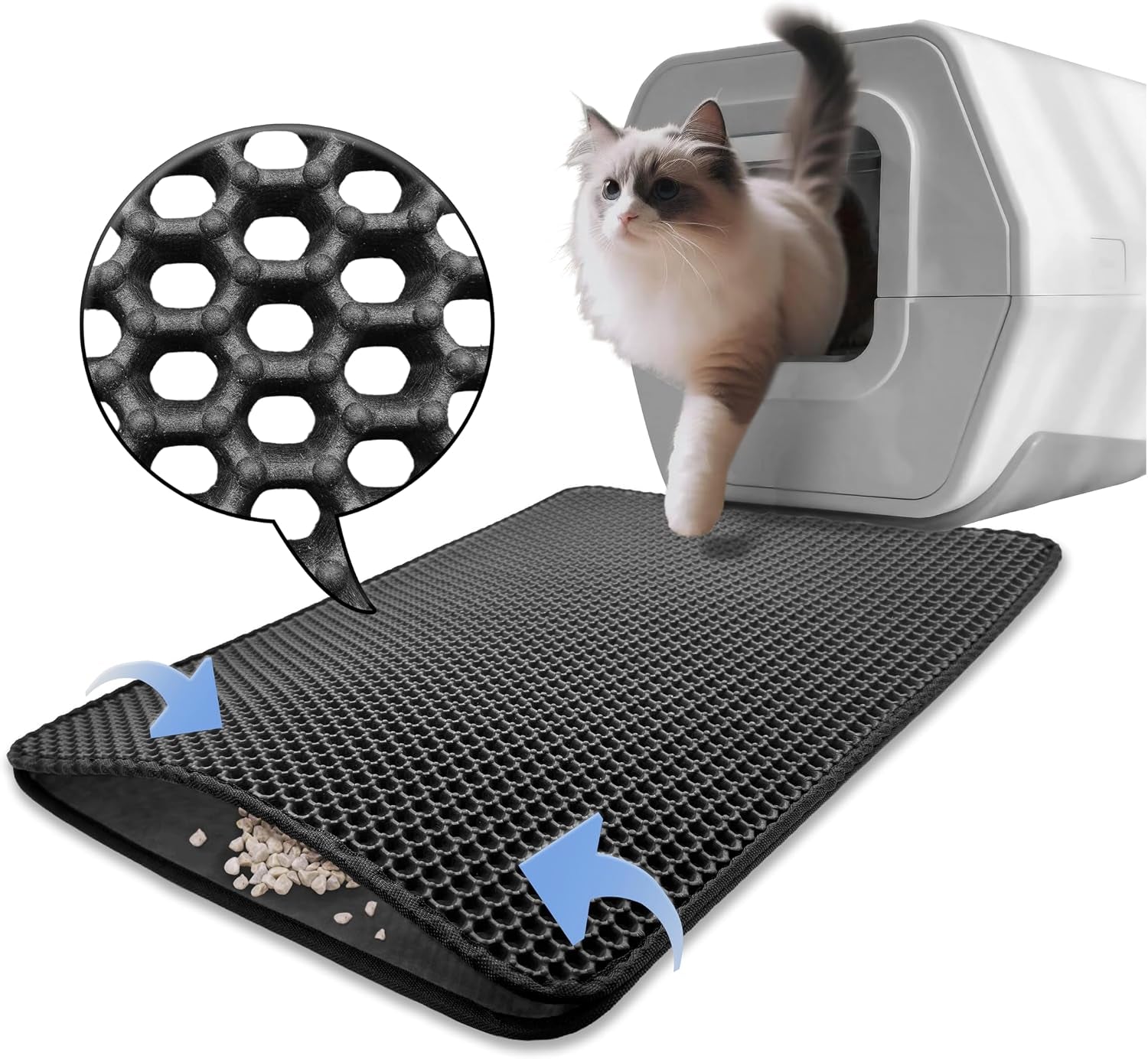 httmt-20x15-7-inch-pet-supplies-cats-litter-housebreaking-40x50-black-cat-litter-mat-double-layer-pad-trapper-folding-pad-eva-foam-rubber