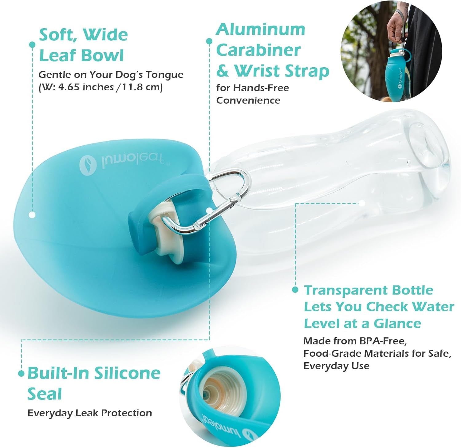 lumoleaf-dog-water-bottle-for-walking-portable-pet-water-dispenser-with-foldable-leaf-bowl-lightweight-travel-bottle-for-small-medium-dogs-20-fl-oz