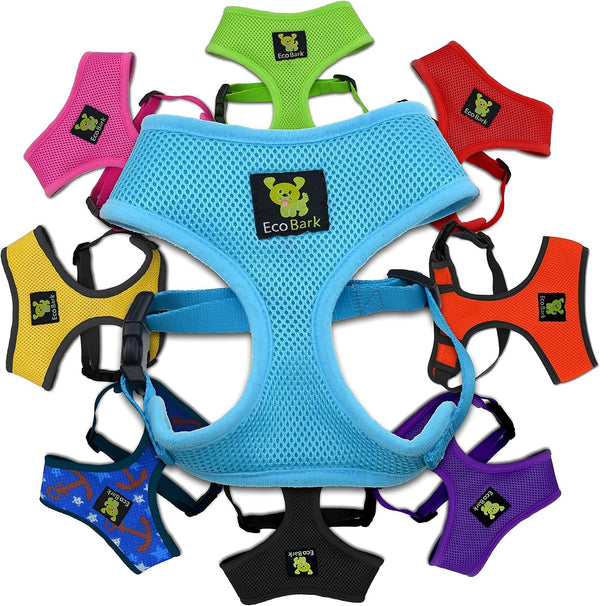 Ecobark Dog Harness, Soft Mesh over the Head Vest Harness, Red, Small | Luxurious Eco Friendly No Pull & No Choke Design, Padded Breathable Body Halter, anti Rub, for Puppy, Toy & Small Breeds24