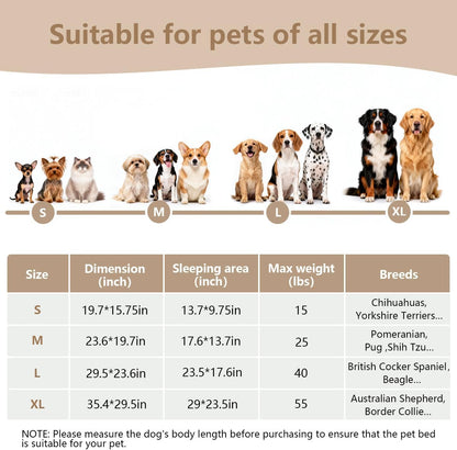 Washable Pet Cushion Cat Dog Bed Small Medium,Memory Foam Pet Puppy Dog Crate Beds Cushion for Small Medium Dogs Indoor Cats Crate Pad,Pet Dog Cat Crate Mat with Detachable Bottom and Bolster Cushion5