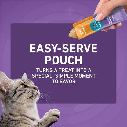 Purina ONE plus Immune Support Purees with Real Chicken Lickable Cat Treats - 1.4 Oz (Pack of 4)7