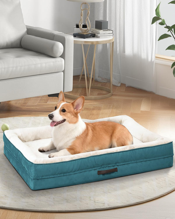 Upvilla Orthopedic Dog Bed XL, Four-Sided Dog Sofa, Washable Cover, Gray11