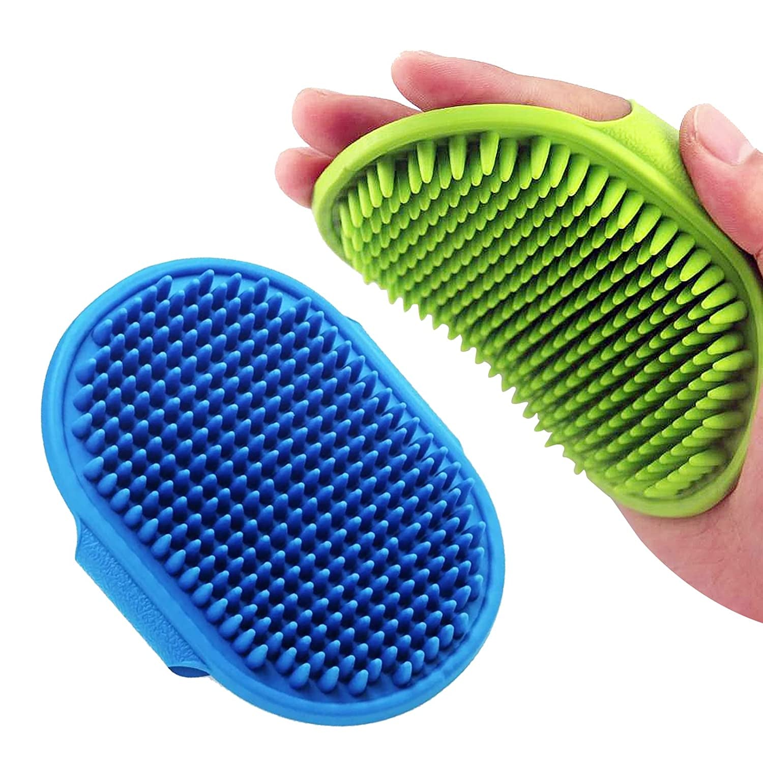 dog-grooming-brush-lilpep-pet-shampoo-bath-brush-soothing-massage-rubber-comb-with-adjustable-ring-handle-for-long-short-haired-dogs-and-cats-blue-green-pack-of-2