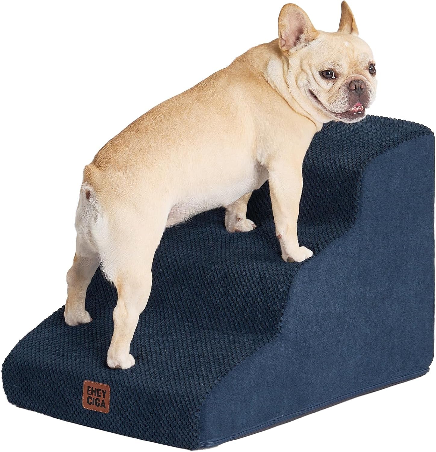 eheyciga-curved-dog-stairs-ramp-for-5-step-high-beds-22-6-h-dog-steps-33d-density-of-pure-foam-for-small-dogs-and-cats-pet-stairs-for-high-bed-climbing-non-slip-balanced-pet-step-indoor-grey