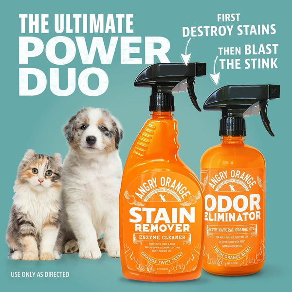 Angry Orange Stain Remover - 32Oz Enzyme Pet Cleaner - Dog & Cat Urine Destroyer and Stain Remover - Citrus Spray Cleaning Solution - Puppy Supplies8