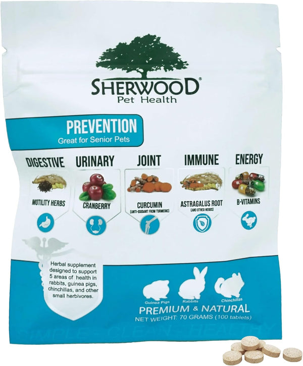 Prevention with Natural Motility Herbs by Sherwood Pet Health (100 Tablets - 70 Grams).1