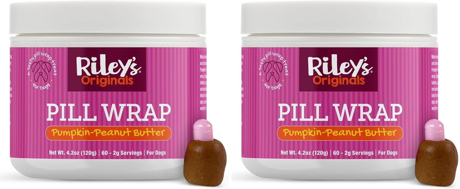 rileys-pill-wrap-for-dogs-cheese-bacon-pill-paste-for-dogs-4-2oz-wrap-capsules-tablets-in-a-tasty-pocket-or-pouch-to-mask-the-taste-flavored-treat-paste-for-easy-medication-time