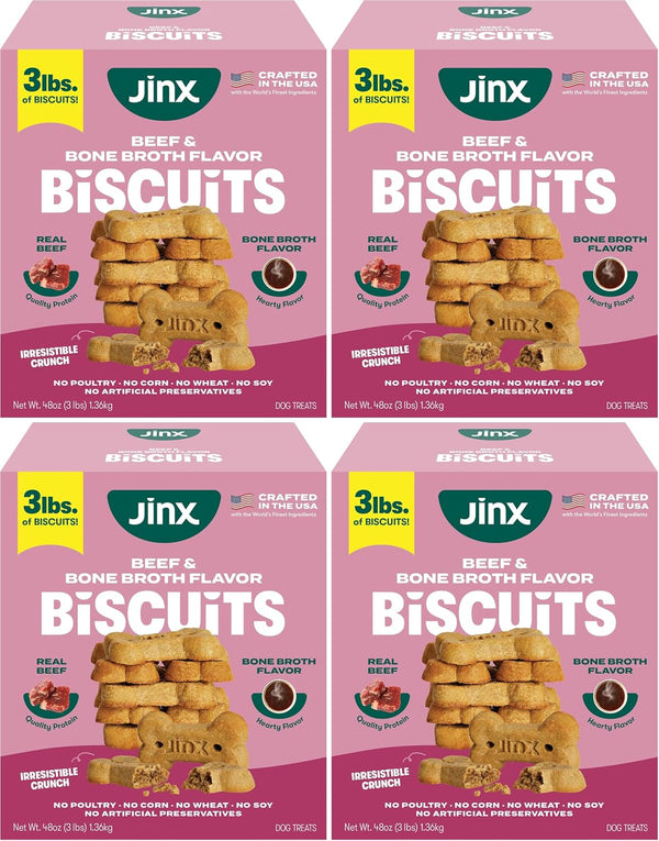 Jinx Dog Biscuits, Oven-Baked Dog Treats with Salmon Bone Broth, 16Oz | 1-Pack Crunchy & Healthy Dog Treat, Superfood-Rich with Real Salmon, Dog Cookies for Puppies, Adults & Senior Dogs15