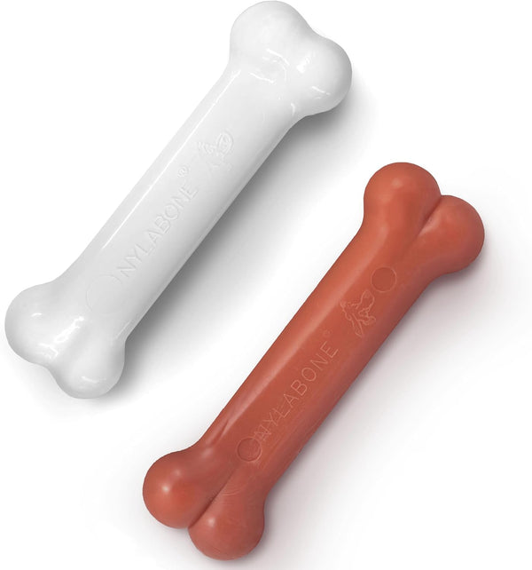 Nylabone Original Bone Power Chew Toys for Dogs, Durable & Tough Dog Toys for Aggressive Chewers, Long Lasting Chicken, Bacon, and Peanut Butter Flavor, Small - up to 25 Lbs, 1 Count | Peanut Butter, Chicken, and Bacon Flavor, Durable Dog Toys for Aggressive Chewers, Helps Clean Teeth, for Dogs up to 25 Lbs28
