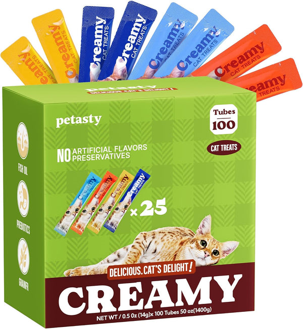 Lickable Cat Treats, Creamy Puree, Variety Pack, 48 Tubes, 0.5Oz | High Moisture Hydrating, Squeeze Tubes, Grain-Free, Omega Oils & Vitamin E, Skin & Coat Health, Digestive and Immune Support11