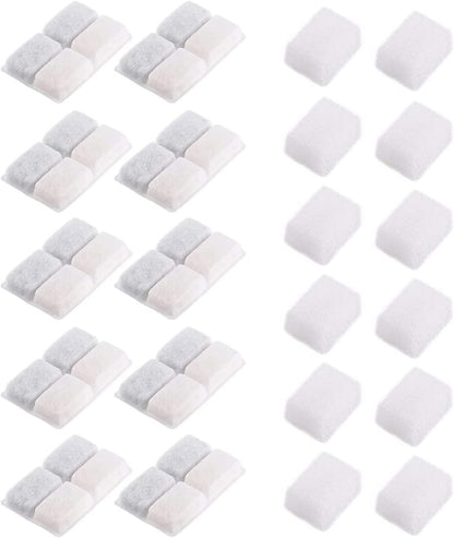 Furrybaby Pet Water Fountain Carbon Filters, Replacement Filters, 6 Pack | Eco Activated Carbon Filters Hair, Residues & Odors, Softens Drinking Water. Only Fits Furrybaby Square White Fountain6