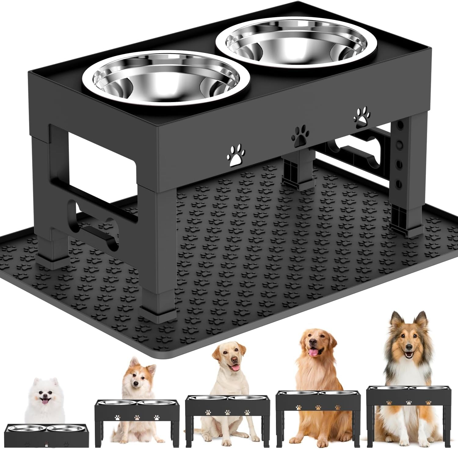 elevated-dog-bowls-with-2-stainless-steel-bowls-5-height-adjustable-stand-3-1-9-to-12-for-improved-digestion-neck-support-easy-clean-non-slip-base-raised-feeder-for-medium-large-dogs