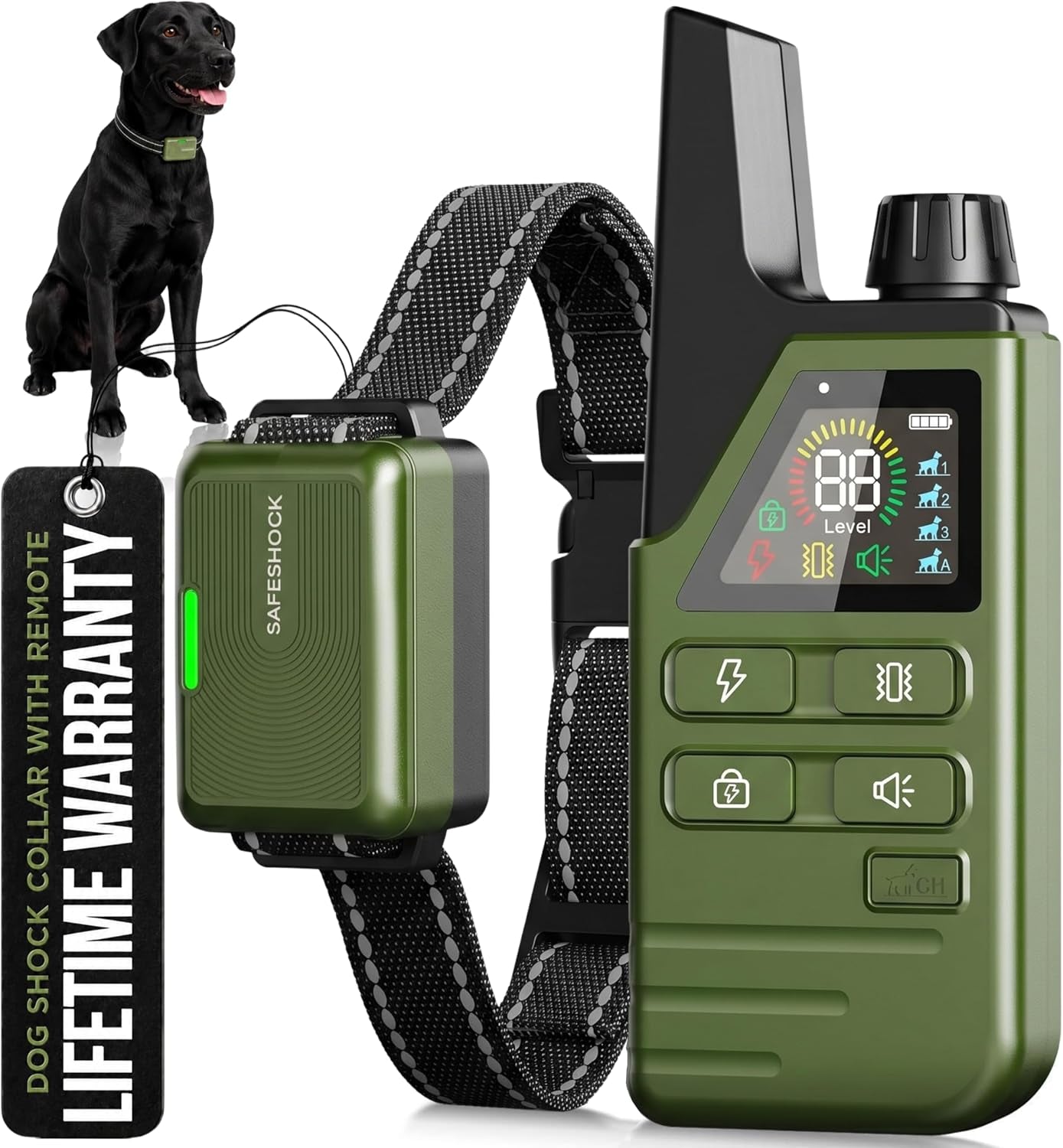 safeshock-latest-version-dog-shock-collar-with-remote-control-4500ft-range-shock-collar-for-dogs-training-collar-waterproof-beep-vibration-first-rechargeable-for-small-medium-large-dogs
