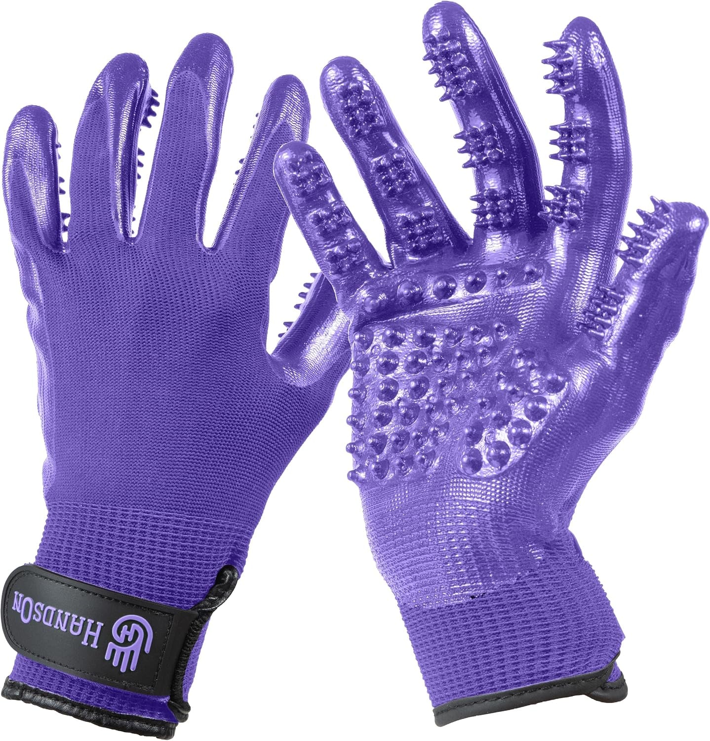 h-handson-pet-grooming-gloves-patented-1-ranked-award-winning-shedding-bathing-hair-remover-gloves-gentle-brush-for-cats-dogs-and-horses-black-medium
