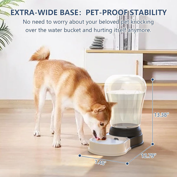 6 Liters Automatic Gravity Dog Water Dispenser, BPA- Free | Gravity Pet Water Bowl, No-Spill Cat Feeder for Large Dogs, Bpa-Free & Easy Clean, Less Refills for Work Travel2
