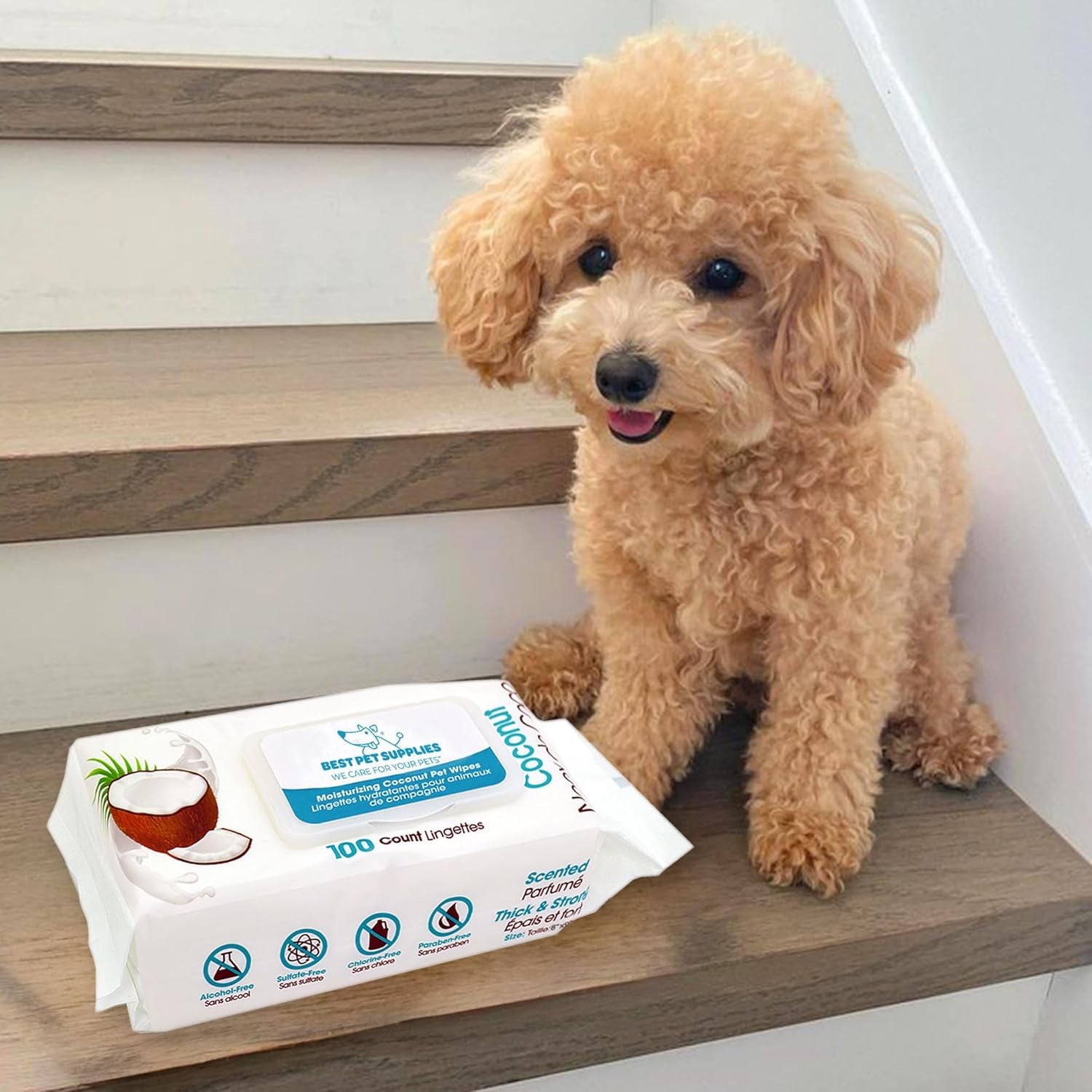 best-pet-supplies-cleaning-dog-wipes-moisturizing-coconut-100-count-coconut-scented-large-8x9-pet-wipes-vitamin-e-puppy-cat-safe-gentle-grooming-resealable-pouch-prevents-drying