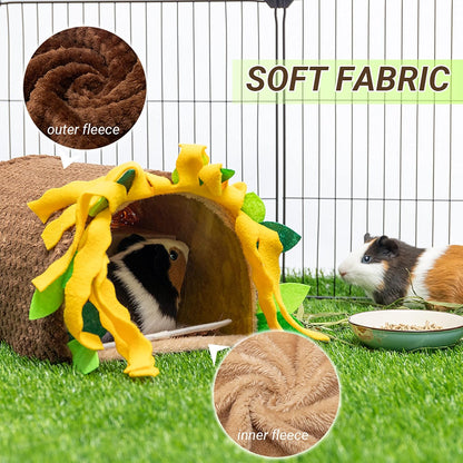 Guinea Pig Hideout, Fleece Tunnel House Small Pet Cage Accessories | Soft Play & Sleep Small Animal Hideout Tube, Cozy Bed Nest for Hamster Rat Chinchilla Hedgehog3