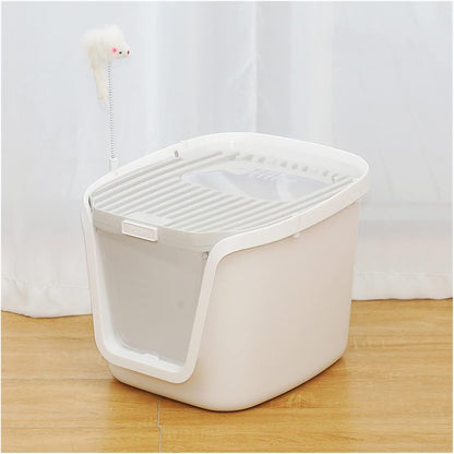 Dog Potty Training Toilet ﻿ Double-Door Cat Litter Box with Scoop and Funny Toys Large Easy Setup, to Clean(C)7