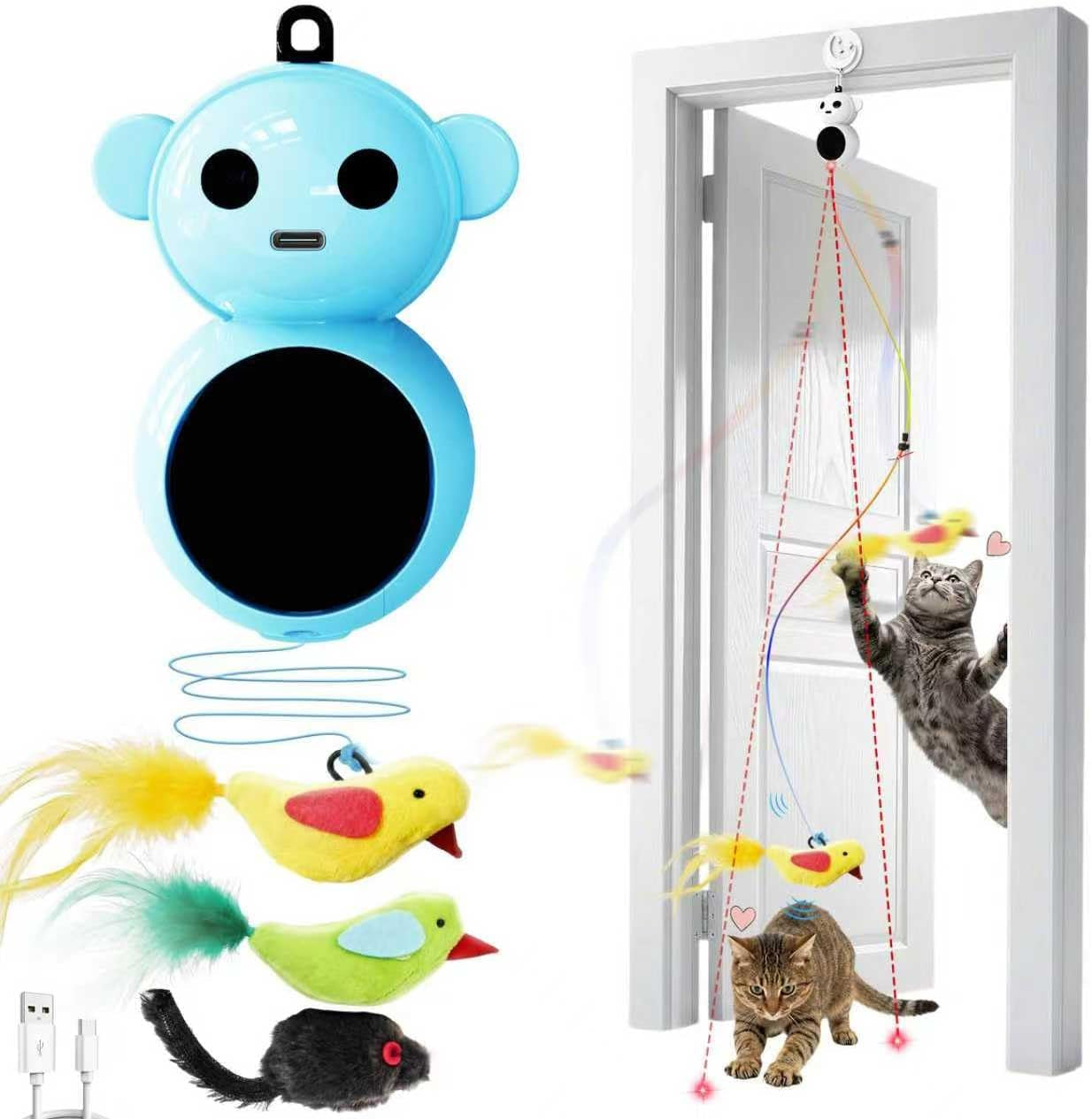interactive-cat-toys-for-indoor-cats-automatic-laser-cat-toys-flying-bird-feather-cat-wand-toy-best-kitten-adult-cat-enrichment-stimulation-toy-hanging-electric-kitty-toys-for-bored-cats-beige