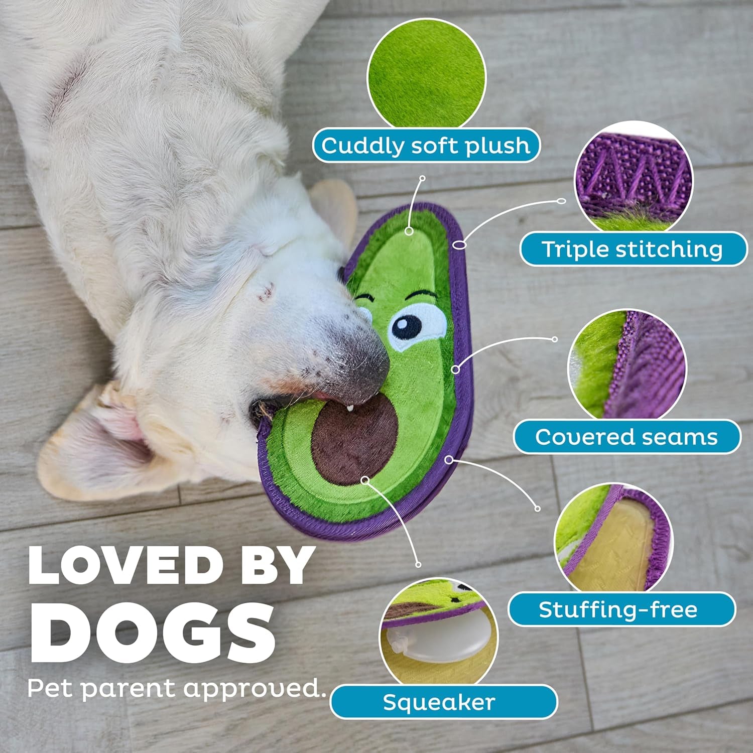 outward-hound-tough-skinz-durable-squeaky-dog-toy-with-two-tough-layers-avocado-green-medium