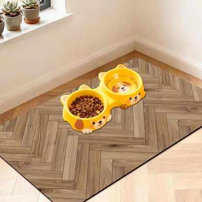 Pet Feeding Mat for Floors Cat Food Mat Waterproof Dog Food Mat and Water Absorbent Quick Dry Non Slip Mat for Cat Bowls13