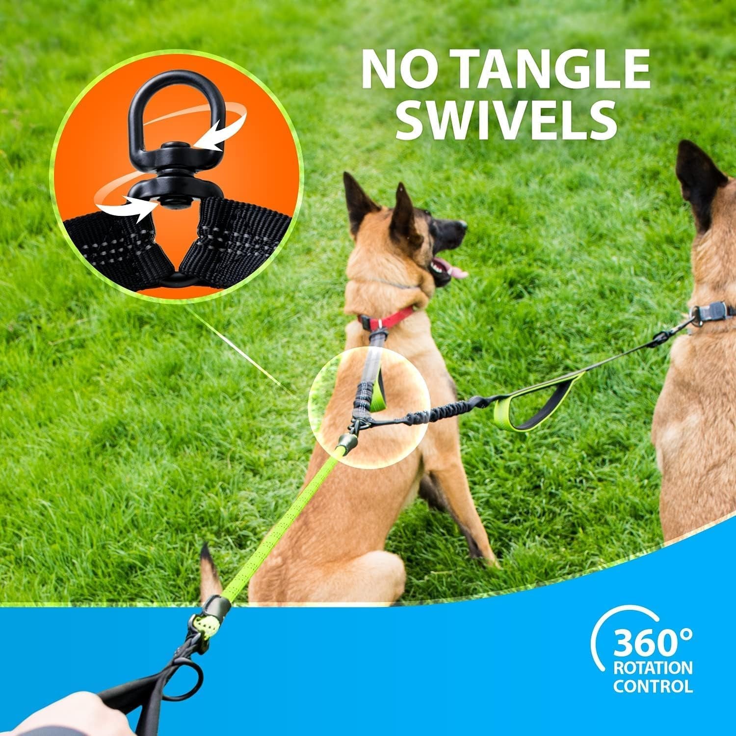 sparklypets-double-dog-leash-for-2-dogs-rope-bungee-dual-leash-for-medium-and-large-breeds-with-padded-handles-tangle-free-teal-medium-large