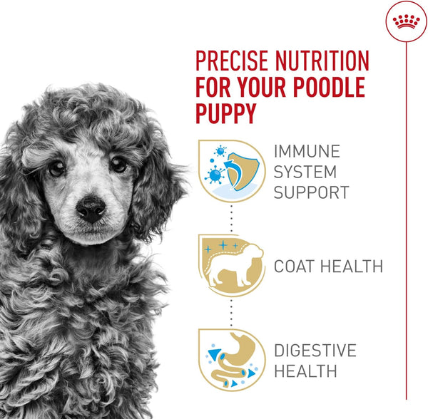 ROYAL CANIN Breed Health Nutrition Poodle Puppy Dry Dog Food, 2.5 Lb Bag. | Tailored for Poodle Puppies up to 10 Months, Specialized Kibble Shape, Supports Healthy Digestion, Antioxidant-Rich Formula.3