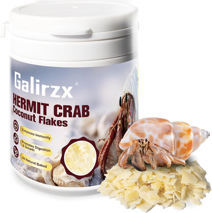 Hermit Crab Food – Baked Coconut Treat, Natural Dried Coconut Flakes for Hermit Crabs, Healthy, Additive-Free, Easily Digestible, Crispy Snack | 60G1