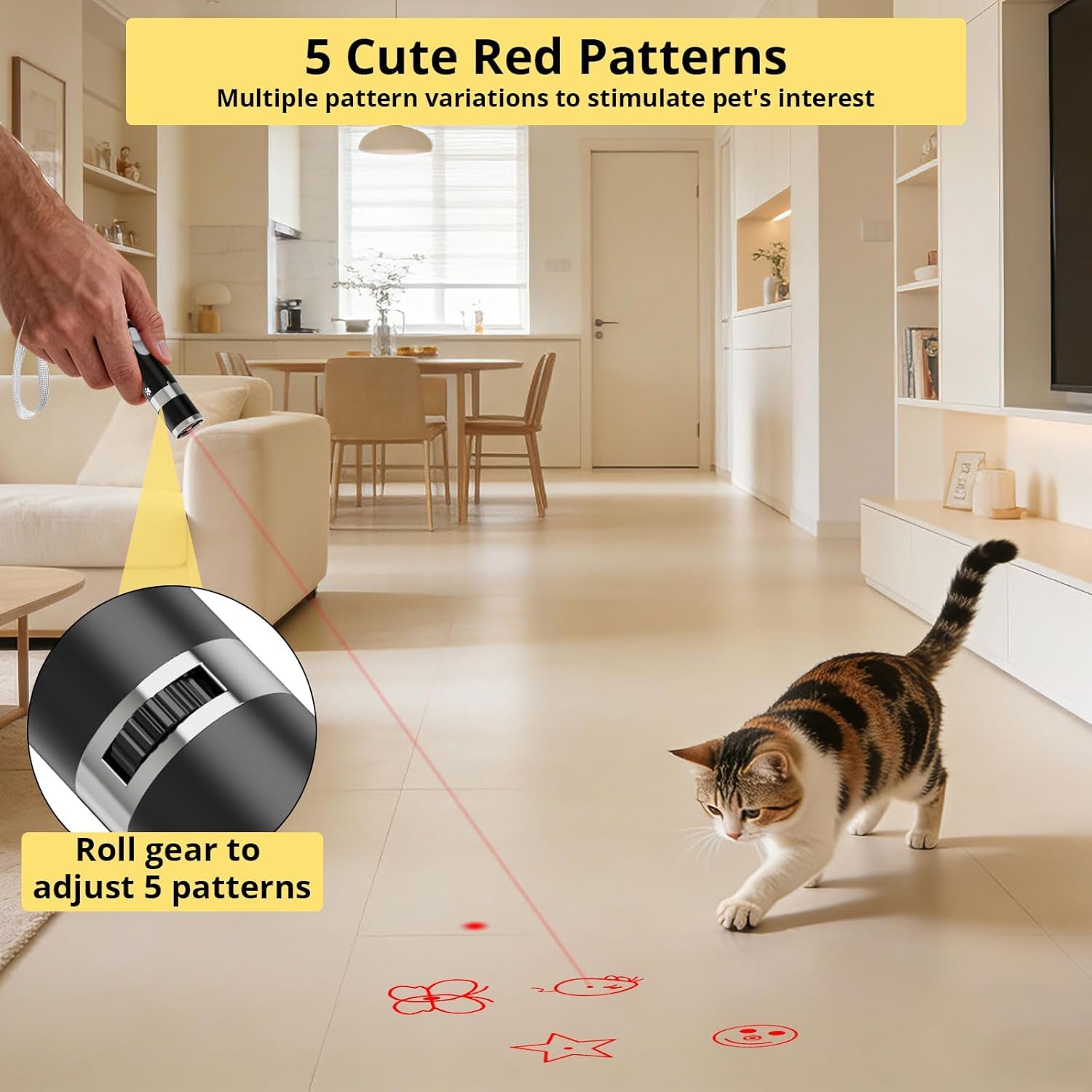 umsis-cat-toy-2-pieces-distinctive-black-painted-metal-casing-with-paw-print-design-rechargeable-7-adjustable-patterns-interactive-chase-toy-for-indoor-cats-dogs-training-and-exercise