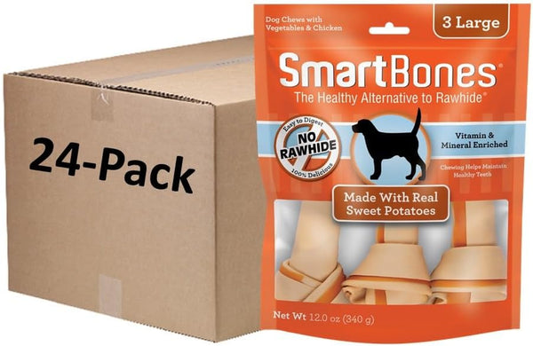 Smartbones Dog Chews, Treat Your Dog to Rawhide-Free Dog Bones, Made with Real Meat and Vegetables, 3 Large17