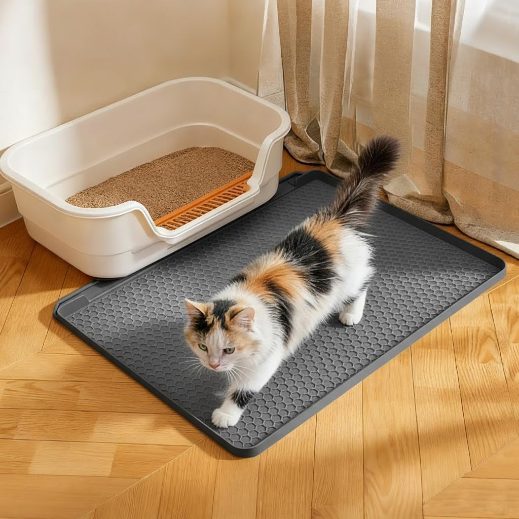 cat-litter-mat-24x20-waterproof-silicone-litter-trapping-mat-for-litter-box-soft-on-kitty-paws-non-slip-easy-to-clean-dark-grey